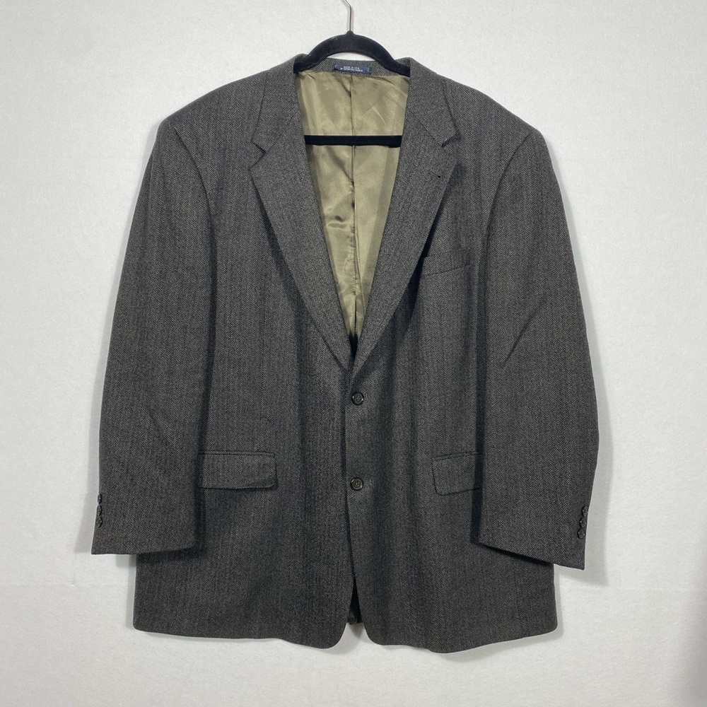 Austin Reed London Men’s Brown/Black Wool Herringbone Blazer size 48 Regular